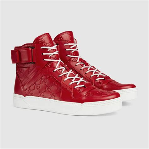 gucci hi tops red|high top sneakers Gucci.